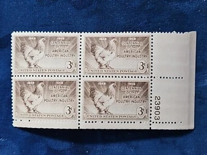 1948 US Stamps Scott 968 3¢ Block of 4 - Picture 1 of 2
