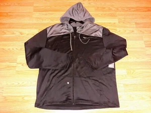 MENS JACKET Everlast zippered SIZE 2XL NEW TAG WITH POCKETS COLOR BLACK AND GRAY - Picture 1 of 12