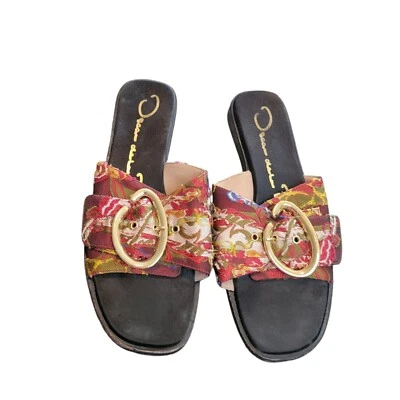 Oscar De La Renta Mujer Zapatos Coloridos Sandalias Deslizables Talla 38 Foto 1 de 4