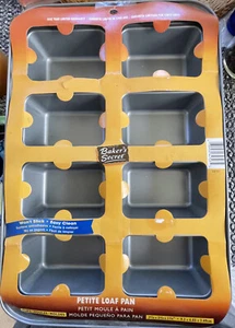 Baker's Secret Petite Mini Loaf Pan Non Stick Gray Muffins Brownies Bread NEW - Picture 1 of 3