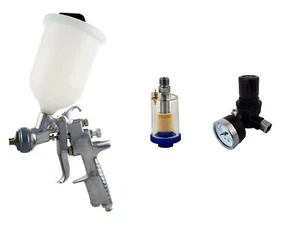 Anest Iwata AZ3 HTE2 1.8mm Gravity Spray Gun + Regulator Gauge & Water Filter - Picture 1 of 9