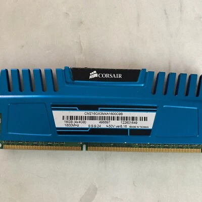 Corsair Vengeance 4GB PC3-12800U DDR3 RAM Memory 1600MHz 2Rx8 CMZ16GX3M4A1600C9B - Image 1 of 2