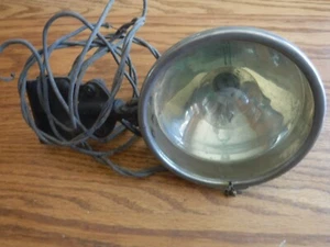 Antique car or truck spot light on swivel clamp bracket. real nice. - Picture 1 of 11