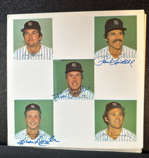 Paul Lindblad / JIM BEATTIE / BRIAN DOYLE 1978 Yankees Signed 8 x 8 Photo