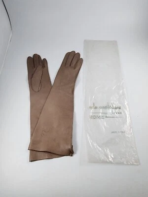Guantes de cuero Ada Castellani para mujer marrón piel para niños Roma Italia XS Foto 1 de 4