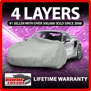 4 Layer Car Cover - Soft Breathable Dust Proof Sun Uv Water Indoor Outdoor 4119 - Picture 1 of 11