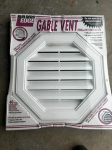 Builders Edge ® 120012222123 Octagon Gable Vent, White, 22" - Picture 1 of 10