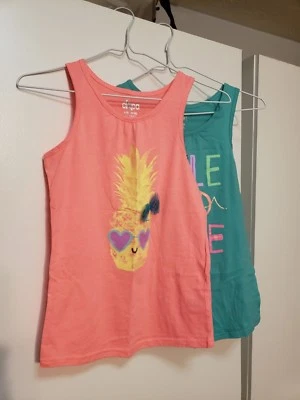 Camisas de manga corta CIRCO para niñas naranja neón y azul-verde 2 piezas talla L Foto 1 de 3
