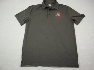 Arizona Diamondbacks Polo Shirt Men Medium Gray Under Armour Loose MLB Adult M - Picture 1 of 7