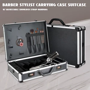 Barber Carrying Case Fit Clipper Trimmers Scissors Tool Stylist Suitcase Handbag - Picture 1 of 16
