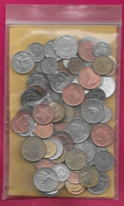 LOT OF 100 COINS FROM DIFFERENT COUNTRIES AND DENOMINATIONS,COIN COLLECTOR STATE - Bild 1 von 2