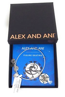 Alex Und Ani Team USA Eiskunstlauf Armreif Rafaelian Silber NWTBC - Bild 1 von 3