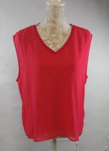 EVEREVE - Allison Joy - Petra Layered Top, Hot Coral Small - Picture 1 of 6