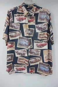 Vintage Reyn spooner Mens XL car print hawaiian shirt Ferrari lamborghini jaguar - Picture 1 of 10