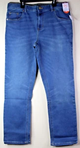 Wonder Nation Boys Blue Adjustable Waist Medium Wash Slim Jeans Size 16 Husky - Picture 1 of 6