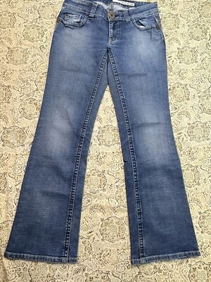 Pantalones de mezclilla para mujer DKNY Extreme Brooklyn Bootcut azul de diseñador talla Western de mujer 5s Foto 1 de 4