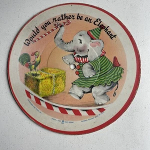 7" 78 RPM-Cardboard Record-Three Blind Mice/Would You Rather Be An Elephant - Foto 1 di 2