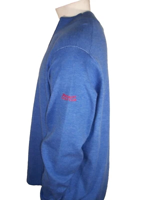 Nuevo Suéter Medallista Peter Millar XXL Azul 70% Cachemira/Poliéster 1/4 Cremallera GC Foto 1 de 4