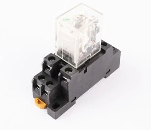 Omron LY2N-DC24 General Purpose Relay & Socket, DPDT, 120VAC, 10Amp, 24VDC Coil - Picture 1 of 6