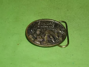 VINTAGE OEM SOUTHERN OUTDOORS U.S.A. 1986 LIMITIERTE EDITION MESSINGFARBENE GÜRTELSCHNALLE - Bild 1 von 3