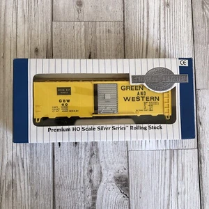 Bachmann Silver Series HO 40’ Box Car 17036 Green Bay & Western GBW60 Yellow VGC - Picture 1 of 14