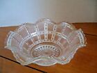 Vintage 30'S Fancy Frosted Fluted Edge Bowl - Candy Dish ~ Imperial Beaded Block