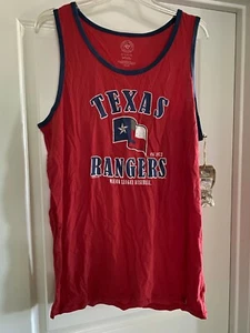 NWT NEW MENS XL MLB BASEBALL TEXAS RANGERS RED TANK TOP JERSEY 47 BRAND - Picture 1 of 8