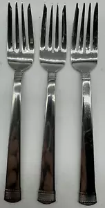 Wallace COIN EDGE Glossy 18/10 Stainless Flatware -- Set of 3 Salad Forks - Picture 1 of 9