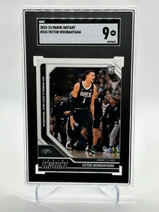 2023-24 Panini Instant 243 Victor Wembanyama Rookie SGC 9 ROY San Antonio Spurs - Picture 1 of 2