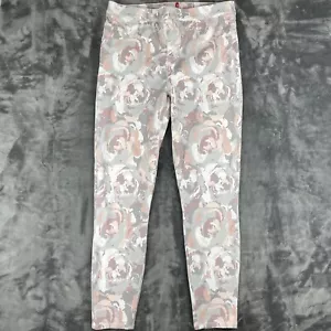 Spanx Ankle Jean-ish Leggings Abstract Floral Cream Khaki White Size Large - Picture 1 of 9