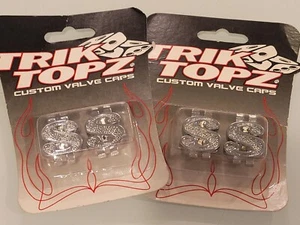 TRIK TOPZ Custom Valve Caps, Plastic Dollar Signs For Car Motorcycle, New - Picture 1 of 8