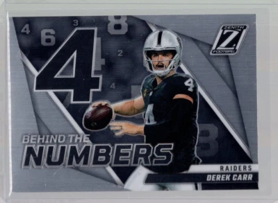 2022 Zenith Behind the Numbers #8 Derek Carr - Image 1 of 2