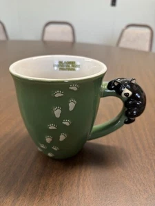 Vintage Glacier National Park Montana Ceramic Coffee Tea Mug Cup W/Black Bear - Picture 1 of 16
