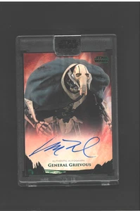 #/20 MINT Topps STAR WARS STELLAR Auto Green Matthew Wood GRIEVOUS Autograph - Picture 1 of 3