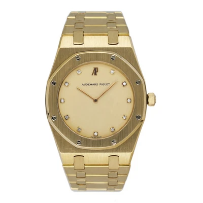 Audemars Piguet Royal Oak 56303BA Diamond Cream Dial 18K Yellow Gold Watch - Image 1 of 4