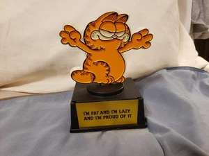 Vintage Garfield I'm Fat And I'm lazy And I'm Proud Of It Trophy Aviva  - Bild 1 von 7