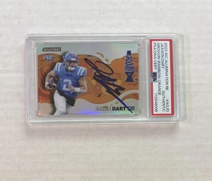 2023 Wild Card Jaxson Dart Alumination Auto PSA Orange Refractor RC Giants 9/99 - Picture 1 of 3