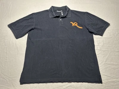 Rocawear Black Polo Shirt Men’s Size XL With Orange Embroidery Vintage Y2K Foto 1 de 4