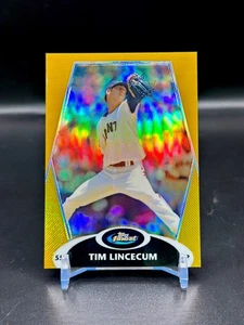 2008 Topps Finest — Tim Lincecum — Gold Refractor /50 - Picture 1 of 2