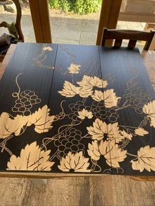 Wandbehang aus Holz eingeschnittenem geschnitztem Holz Triptychon mit 3 Platten - Bild 1 von 7