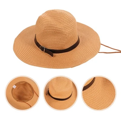 Cappello da uomo a larga Cappello estivo da spiaggia Cappellino pieghevole - Immagine 1 di 4