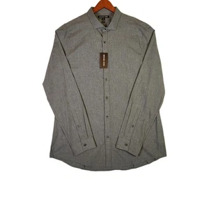 Michael Kors Shirt Mens XL Slim Fit Ash Gray Long Sleeve Button Up Designer Fall - Picture 1 of 11