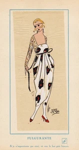 Art Deco fashion Mode Fulgurante Lithographie Tres Parisien 1920 - Picture 1 of 1