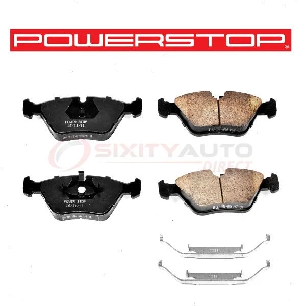 PowerStop Front Disc Brake Pad & Hardware Kit for 1988-1992 BMW 735iL - tn Foto 1 de 4