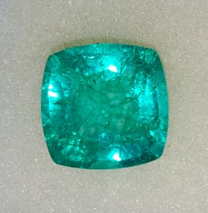 Smeraldo Verde Colombiano Naturale 7,97 Ct Pietra Preziosa Sciolta Certificata AA+ Gemma Qualità - Foto 1 di 9