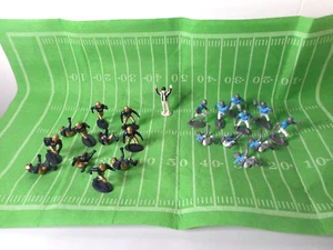 2002 Kaskey Kids Football Guys 10 Blue vs 10 Black Felt Playing Field 1 Referee - Picture 1 of 8