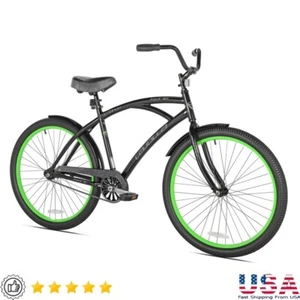 26" Cruiser Bike Lightweight Aluminum Adjustable Seat Coaster Brakes Adult Green - Picture 1 of 7