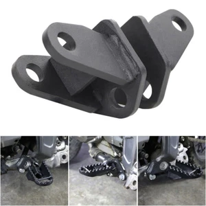 1 Pair Aluminium Footpeg Lowering Mounts Fit For Suzuki DR650 1996-2024 Black - Picture 1 of 22
