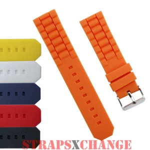 Jubilee Silicone Rubber Waterproof Watch Band Strap Diver's Mens Ladies Ribbed - Picture 1 of 8