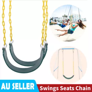 2pack Heavy Duty Swing Seat Swing Set with 1.6m Chain For kids Adult Green - Picture 1 of 11